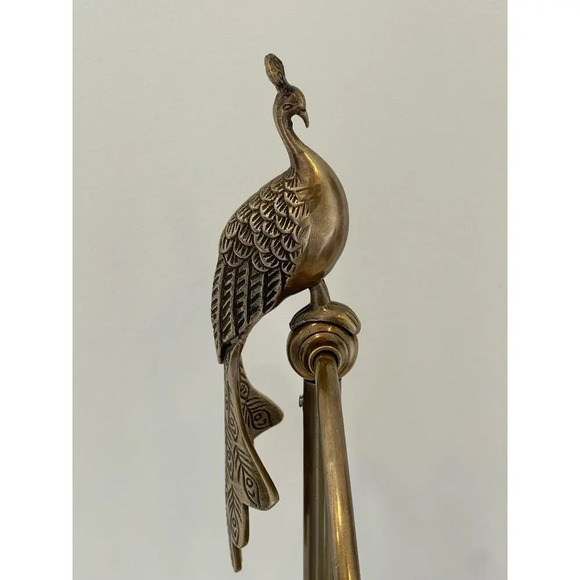 Anthropologie Brass Ida Peacock Towel Stand Bath - Picture 6 of 8
